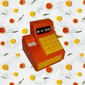 Vtg 1980s Arco Miss Merry Supermarket Grocery Store CASH REGISTER dollhouse mini